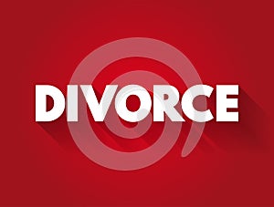 Divorce text quote, concept background