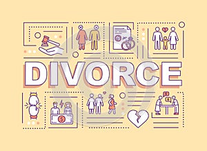 Divorce word concepts banner