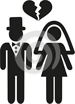 Divorced couple icon photo