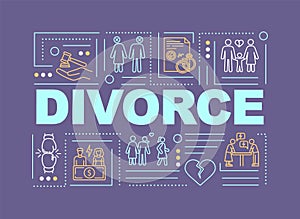 Divorcement word concepts banner