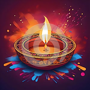 Diwali Diya on Diwali