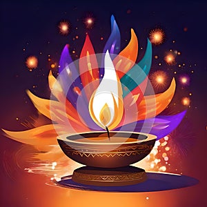 Diwali Diya on Diwali