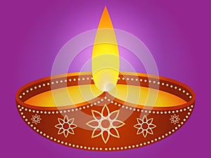Diwali Diya Lamp Vector Illustration