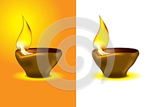 Diwali Diya - Oil lamp for dipawali celebration photo