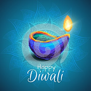 Diwali festival celebration hand drawn vector illustration.