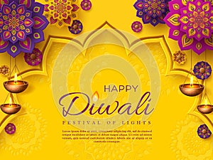 Diwali festival holiday design.