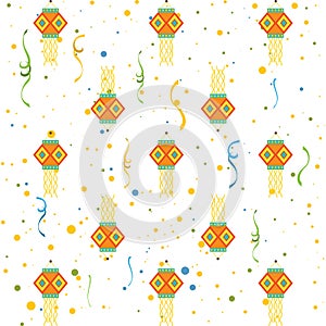 Diwali gift wrapping paper seamless pattern