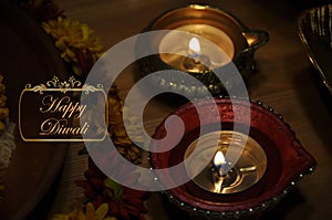 Diwali Holiday/ Diwali Lamp Twenty-Seven Text