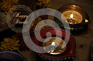 Diwali Holiday/ Diwali Lamp Twenty-Six Text