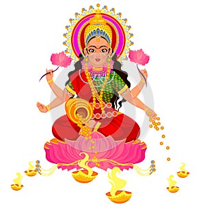 Diwali Indian holiday with Parvati Hindu goddess