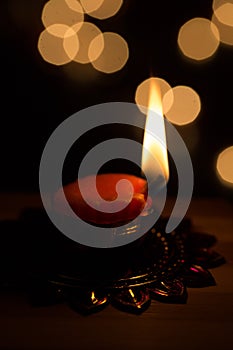 Diwali lights and diyas