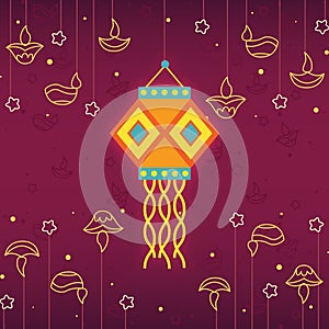 DIWALI PATTERN WALLPAPER VECTOR