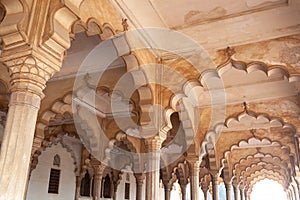 Diwan-i-Am, Hall of Public Audience in Red Fort of Agra, India