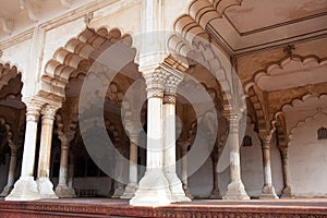 Diwan-i-Am, Hall of Public Audience in Red Fort of Agra, India