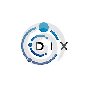 DIX letter logo design on white background. DIX creative initials letter logo concept. DIX letter design