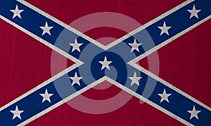 Dixie, Confederate Flag on a Wood Background