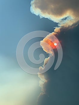 Pyrocumulus Plume seen near Susanville, CA photo