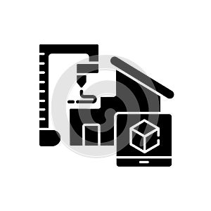 DIY building black glyph icon