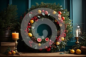 DIY Craftiness - a homemade wreath created by the homeowner photo