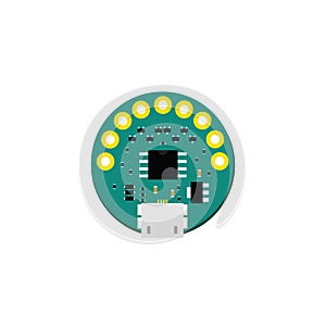 DIY electronic mini board with a microcontroller