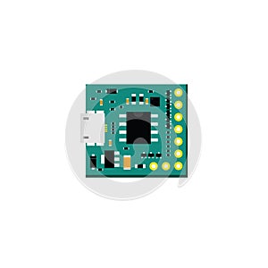 DIY electronic mini board with a microcontroller