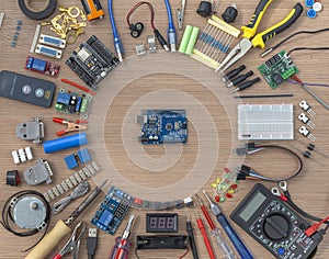 DIY electronic project, Arduino Uno board microcontroller