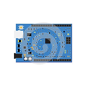 DIY electronic uno board with a microcontroller