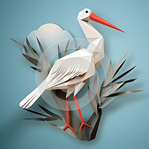 Diy Polygon Stork Paper Craft: Simple Yet Eye-catching Design Tutorial