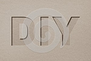 DIY text paper cut font typography