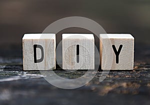 DIY word on wood blocks