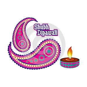 Diya Diwali festival. Shubh Dipawali.