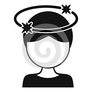 Dizziness headache icon simple vector. Spiral ill health