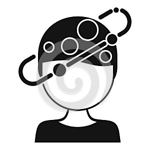 Dizziness icon simple vector. Face head dizzy