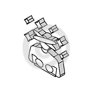 dizziness or lightheadedness isometric icon vector illustration