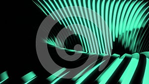 Dizzying moving spiral of stripes. Design. Spiral tunnel moves with stripes on black background. Abstract 3d tunnel with