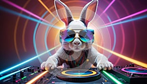 DJ Bunny with Cool Shades