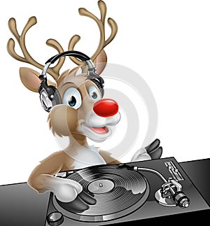 Disc jockey renne di natale 