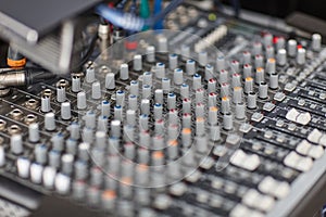 DJ console, music equipment for various events