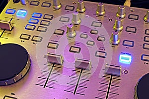 DJ control panel - music mixer