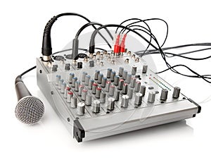 DJ control panel for sound regulation photo