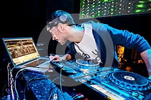 Dj playing the track