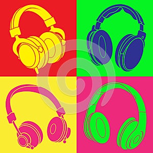 Disc jockey auriculares diseno 