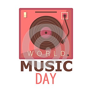 Dj logo design,world dj day.World music day