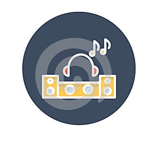DJ music Vector icon which can easily modify or edit