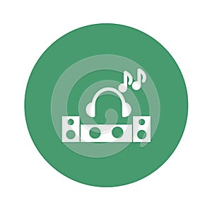 DJ music Vector icon which can easily modify or edit