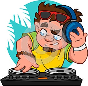 DJ plays music