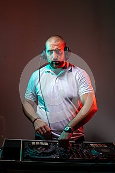 DJ For Popular Music Event Party stock photo