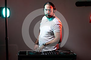 DJ For Popular Music Event Party stock photo