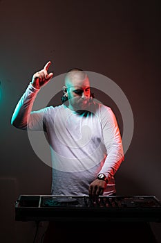 DJ For Popular Music Event Party stock photo