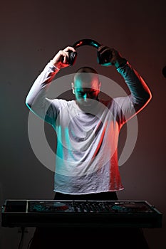 DJ For Popular Music Event Party stock photo